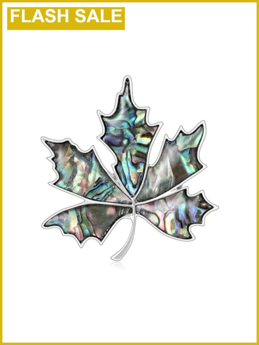 Maple Leaf Crystal Brooch Pin Gold-Toned Metal Fall Autumn Jewelry Gift